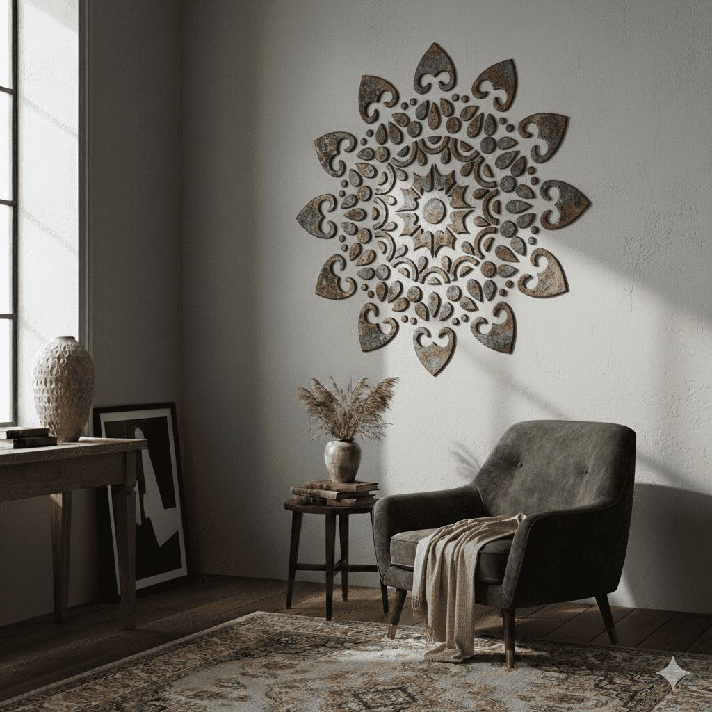 طراحی شابلون ماندالا پتینه