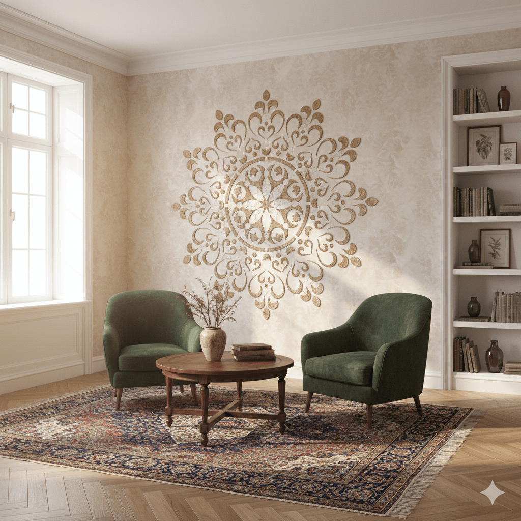 آموزش زدن شابلون ماندالا